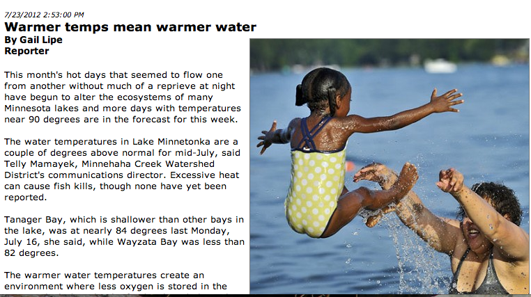 Ecosystem affected by warmer temperatures